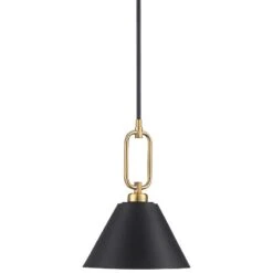 Stiffel Meyer 11 1/2" Wide Black And Warm Gold Mini Pendant -Golden Lighting Shop stiffel meyer 11 and one half inch wide black and warm gold mini pendant 86r31