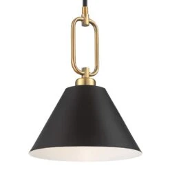 Stiffel Meyer 11 1/2" Wide Black And Warm Gold Mini Pendant -Golden Lighting Shop stiffel meyer 11 and one half inch wide black and warm gold mini pendant 86r31views1