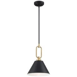 Stiffel Meyer 11 1/2" Wide Black And Warm Gold Mini Pendant -Golden Lighting Shop stiffel meyer 11 and one half inch wide black and warm gold mini pendant 86r31views3
