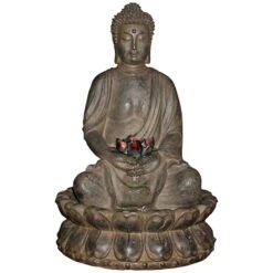 Stone Buddha LED 19" High Tabletop Fountain -Golden Lighting Shop stone buddha led 19 inch high tabletop fountain 6y274