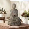 Stone Buddha LED 19" High Tabletop Fountain 2 Stone Buddha LED 19" High Tabletop Fountain -Golden Lighting Shop stone buddha led 19 inch high tabletop fountain 6y274cropped