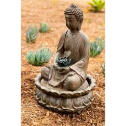 Stone Buddha LED 19" High Tabletop Fountain -Golden Lighting Shop stone buddha led 19 inch high tabletop fountain 6y274views2