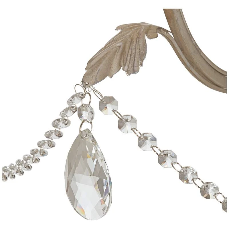 Strand 28" Wide Silver Leaf 6-Light Chandelier 7 Strand 28" Wide Silver Leaf 6-Light Chandelier - Image 5