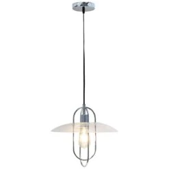 Studio Loft 13 1/2" Wide Chrome Metal Pendant Light -Golden Lighting Shop studio loft 13 and one half inch wide chrome metal pendant light 580m5