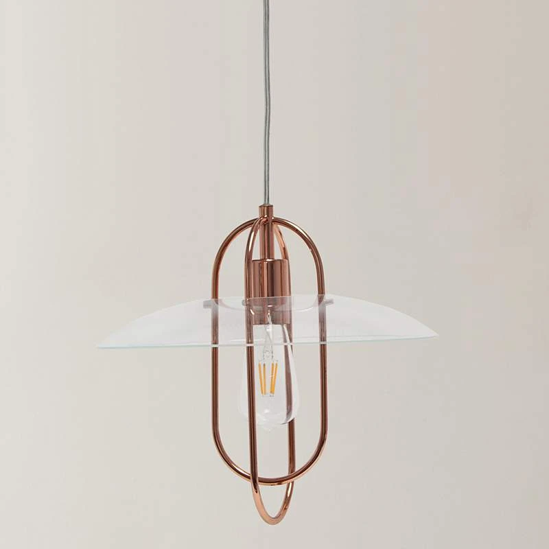Studio Loft 13 1/2" Wide Rose Gold Metal Pendant Light 3 Studio Loft 13 1/2" Wide Rose Gold Metal Pendant Light