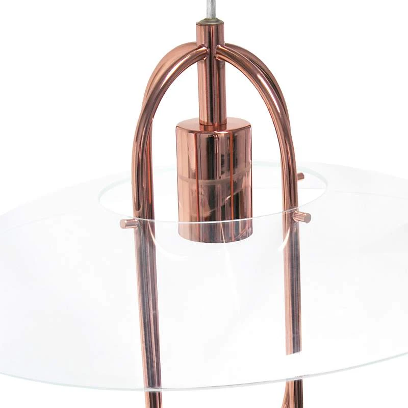 Studio Loft 13 1/2" Wide Rose Gold Metal Pendant Light 7 Studio Loft 13 1/2" Wide Rose Gold Metal Pendant Light - Image 5
