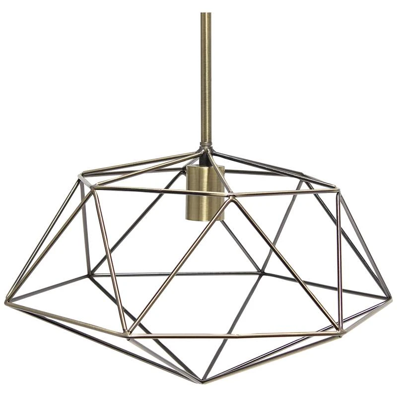 Studio Loft 16" Wide Antique Brass Metal Pendant Light 4 Studio Loft 16" Wide Antique Brass Metal Pendant Light - Image 2