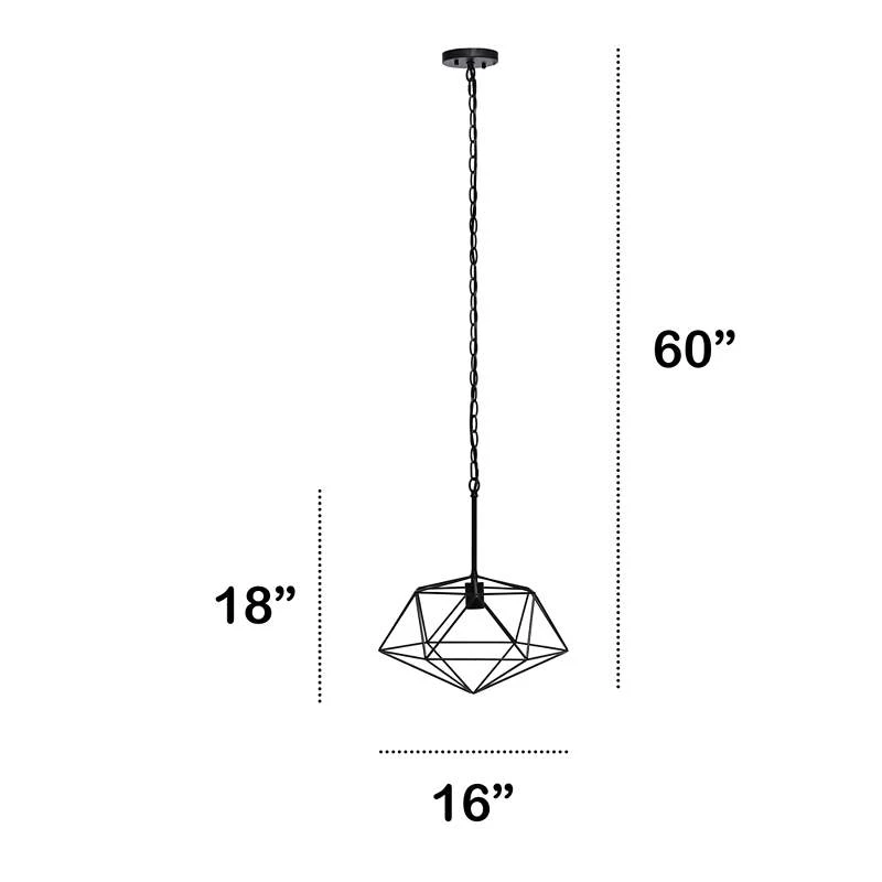 Studio Loft 16" Wide Black Metal Pendant Light 8 Studio Loft 16" Wide Black Metal Pendant Light - Image 6