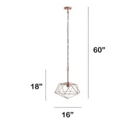 Studio Loft 16" Wide Rose Gold Metal Pendant Light -Golden Lighting Shop studio loft 16 inch wide rose gold metal pendant light 599m5views4