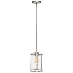 Studio Loft 6 3/4" Wide Brushed Nickel Mini Pendant 9 Studio Loft 6 3/4" Wide Brushed Nickel Mini Pendant -Golden Lighting Shop studio loft 6 and three quarter inch wide brushed nickel mini pendant 592m5
