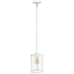 Studio Loft 6 3/4" Wide White Metal Mini Pendant 9 Studio Loft 6 3/4" Wide White Metal Mini Pendant -Golden Lighting Shop studio loft 6 and three quarter inch wide white metal mini pendant 596m5