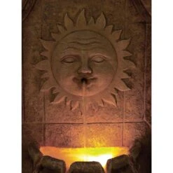 Sun Villa Faux Stone 37"H Outdoor Fountain With LED Lights -Golden Lighting Shop sun villa faux stone 37 inchh outdoor fountain with led lights 59913views2