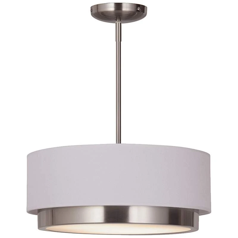Tate 15 3/4" Wide Brushed Nickel LED Pendant Light 4 Tate 15 3/4" Wide Brushed Nickel LED Pendant Light - Image 2