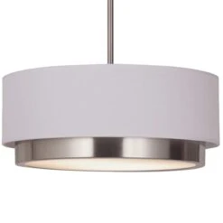 Tate 15 3/4" Wide Brushed Nickel LED Pendant Light 8 Tate 15 3/4" Wide Brushed Nickel LED Pendant Light -Golden Lighting Shop tate 15 and three quarter inch wide brushed nickel led pendant light 869h1views1