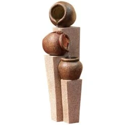 Three Urn And Pillar Cascade35 1/2"H Outdoor/Indoor Fountain -Golden Lighting Shop three urn and pillar cascade35 and one half inchh outdoor indoor fountain 24682
