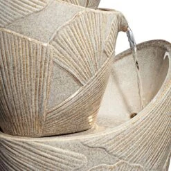 Three Urn With Leaves 30" High LED Cascading Floor Fountain -Golden Lighting Shop three urn with leaves 30 inch high led cascading floor fountain 79p99views2