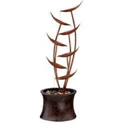 Tiered Copper Leaves Indoor Outdoor 41" High Fountain -Golden Lighting Shop tiered copper leaves indoor outdoor 41 inch high fountain m3241