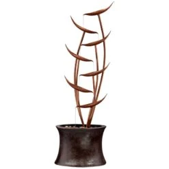 Tiered Copper Leaves Indoor Outdoor 41" High Fountain -Golden Lighting Shop tiered copper leaves indoor outdoor 41 inch high fountain m3241views2
