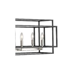 Titania 54" Black And Nickel 10-Light Linear Kitchen Island Pendant -Golden Lighting Shop titania 54 inch black and nickel 10 light linear kitchen island pendant 95v70views1