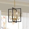 Titans Trace 10"W Sand Coal And Honey Gold 2-Light Mini Pendant -Golden Lighting Shop titans trace 10 inchw sand coal and honey gold 2 light mini pendant 815h1cropped