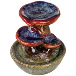 Toadstool 9 1/4" High Three Tier Tabletop Fountain -Golden Lighting Shop toadstool 9 and one quarter inch high three tier tabletop fountain 56907