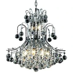Toureg 19" Wide Chrome And Crystal 10-Light Chandelier