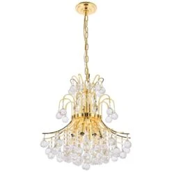 Toureg 19" Wide Gold And Crystal 10-Light Chandelier -Golden Lighting Shop toureg 19 inch wide gold and crystal 10 light chandelier 39v33views4