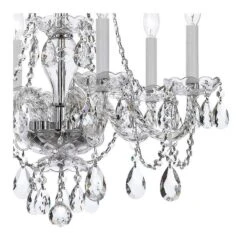 Traditional Crystal 23"W Polished Chrome 6-Light Chandelier -Golden Lighting Shop traditional crystal 23 inchw polished chrome 6 light chandelier 62e74views1