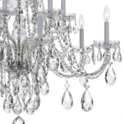Traditional Crystal 37 1/2" Wide Chrome 12-Light Chandelier -Golden Lighting Shop traditional crystal 37 and one half inch wide chrome 12 light chandelier 6k560views1