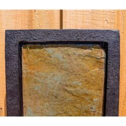 Triptych 37" Natural Slate Modern Wall Fountain With Light -Golden Lighting Shop triptych 37 inch natural slate modern wall fountain with light 66h84views4