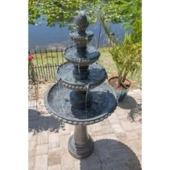Tucson 65" High Zinc 4-Tier Outdoor LED Floor Fountain 10 Tucson 65" High Zinc 4-Tier Outdoor LED Floor Fountain -Golden Lighting Shop tucson 65 inch high zinc 4 tier outdoor led floor fountain 66h78views2