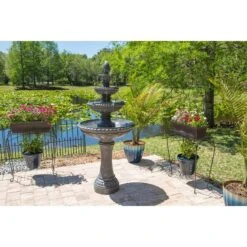Tucson 65" High Zinc 4-Tier Outdoor LED Floor Fountain 11 Tucson 65" High Zinc 4-Tier Outdoor LED Floor Fountain -Golden Lighting Shop tucson 65 inch high zinc 4 tier outdoor led floor fountain 66h78views3