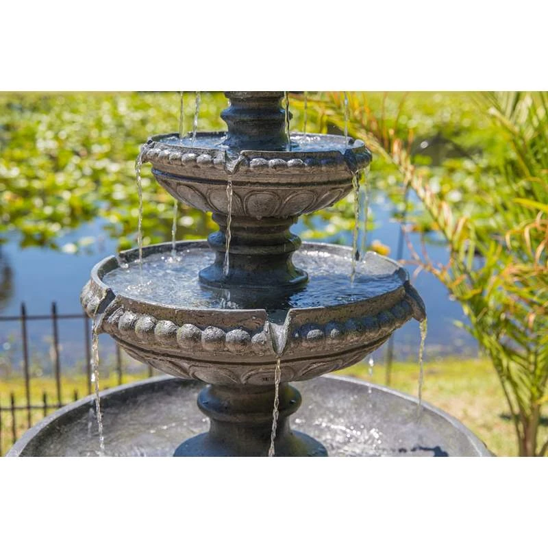 Tucson 65" High Zinc 4-Tier Outdoor LED Floor Fountain 8 Tucson 65" High Zinc 4-Tier Outdoor LED Floor Fountain - Image 6