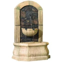 Tuscan Village 50" High Faux Slate Floor Fountain -Golden Lighting Shop tuscan village 50 inch high faux slate floor fountain 25069