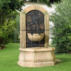 Tuscan Village 50" High Faux Slate Floor Fountain -Golden Lighting Shop tuscan village 50 inch high faux slate floor fountain 25069cropped
