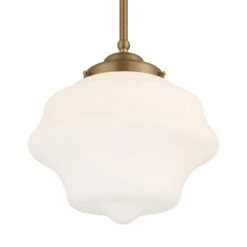 Tyce 11" Wide Soft Gold Schoolhouse Opal Glass Mini Pendant -Golden Lighting Shop tyce 11 inch wide soft gold schoolhouse opal glass mini pendant 505y0views1