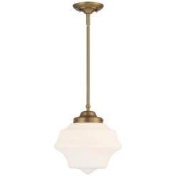 Tyce 11" Wide Soft Gold Schoolhouse Opal Glass Mini Pendant -Golden Lighting Shop tyce 11 inch wide soft gold schoolhouse opal glass mini pendant 505y0views3