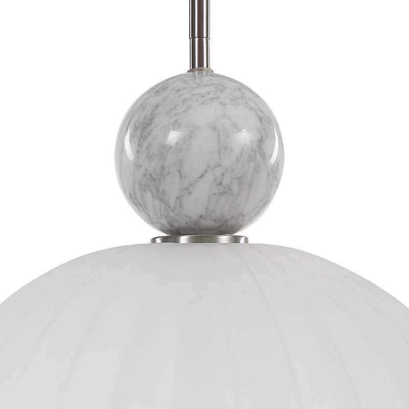 Uttermost Creme 15 3/4" Wide Nickel Pendant Light 5 Uttermost Creme 15 3/4" Wide Nickel Pendant Light - Image 3