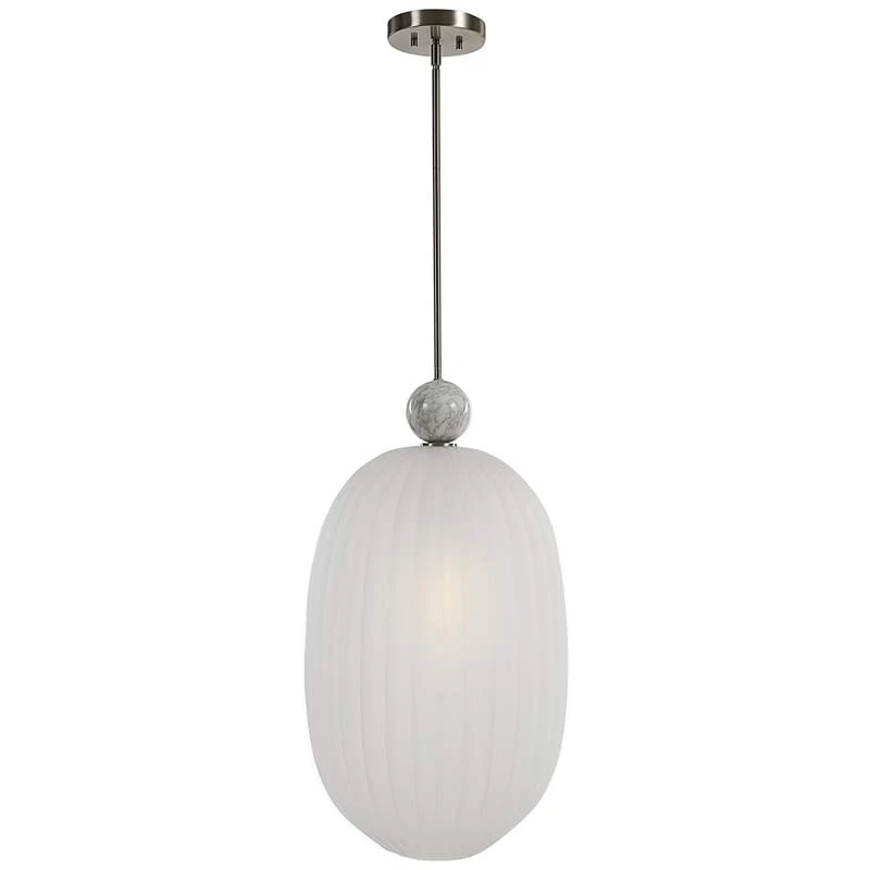 Uttermost Creme 15 3/4" Wide Nickel Pendant Light 6 Uttermost Creme 15 3/4" Wide Nickel Pendant Light - Image 4