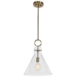 Uttermost Imbuto 14 1/2" Wide Brass And Glass Pendant Light -Golden Lighting Shop uttermost imbuto 14 and one half inch wide brass and glass pendant light 927p0views1