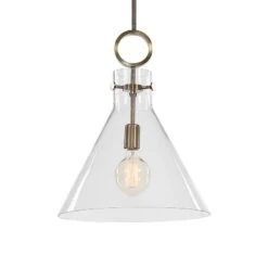 Uttermost Imbuto 14 1/2" Wide Brass And Glass Pendant Light -Golden Lighting Shop uttermost imbuto 14 and one half inch wide brass and glass pendant light 927p0views2