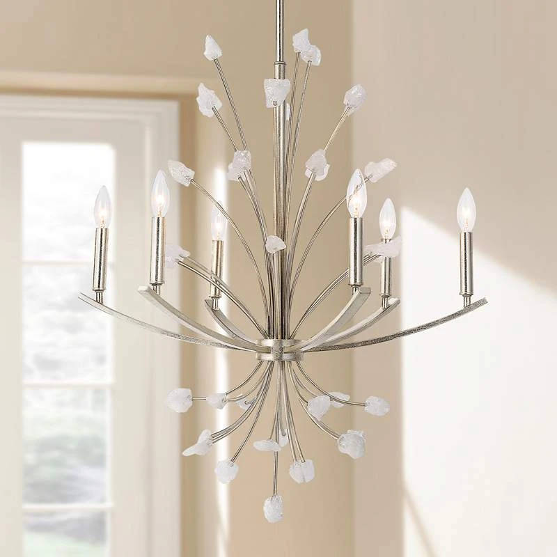 Uttermost Juliette 26 3/4" Wide Silver 6-Light Chandelier 3 Uttermost Juliette 26 3/4" Wide Silver 6-Light Chandelier