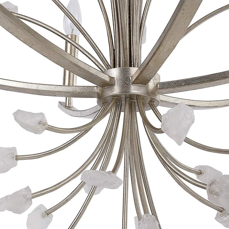 Uttermost Juliette 26 3/4" Wide Silver 6-Light Chandelier 5 Uttermost Juliette 26 3/4" Wide Silver 6-Light Chandelier - Image 3