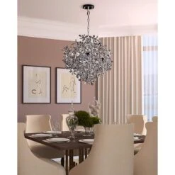 Maxim Comet 25" Wide Chrome And Crystal Chandelier