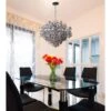 Maxim Comet 35" Wide Chrome And Crystal Chandelier -Golden Lighting Shop v3346 transitional dining room