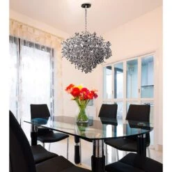 Maxim Comet 35" Wide Chrome And Crystal Chandelier