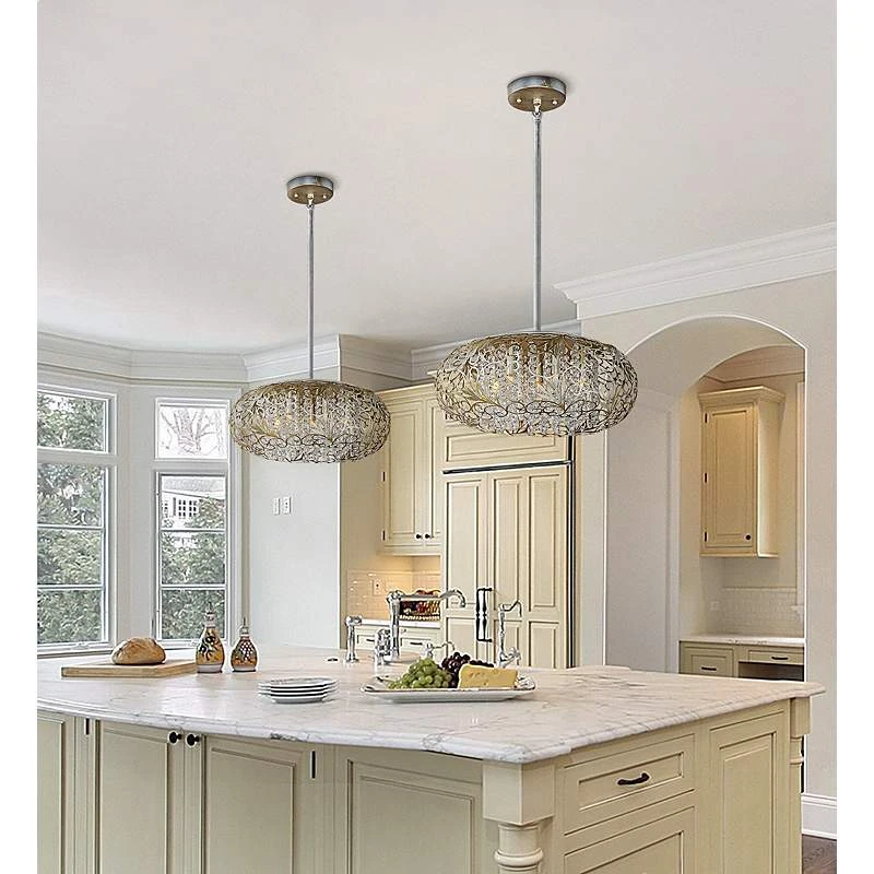 Maxim Arabesque 18" Wide Golden Silver Pendant Light 3 Maxim Arabesque 18" Wide Golden Silver Pendant Light