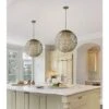 Maxim Arabesque 23" Wide Round Golden Silver Pendant Light -Golden Lighting Shop v3357 transitional kitchen
