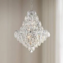Valentina 16 1/2" Wide Chrome And Crysta 10-Light Chandelier