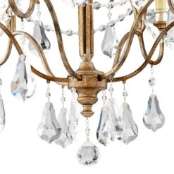Valentina 28 1/2" Oxidized Bronze Traditional Crystal Chandelier -Golden Lighting Shop valentina 28 and one half inch oxidized bronze traditional crystal chandelier r8854views1